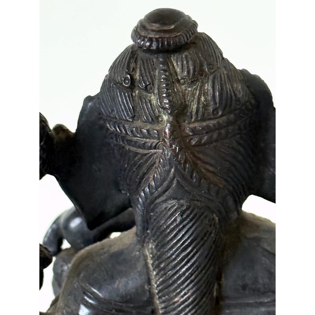 Fine Antique Bronze Statue of Ganesh from Sir Lanka For Sale In Atlanta - Image 6 of 14