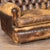 Animal Skin Mid 20th Century Vintage Brown Leather Three Seat Chesterfield Sofa For Sale - Image 7 of 14