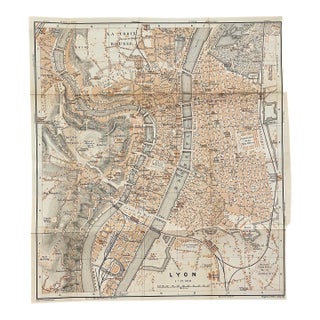 Antique Map of Lyon France For Sale