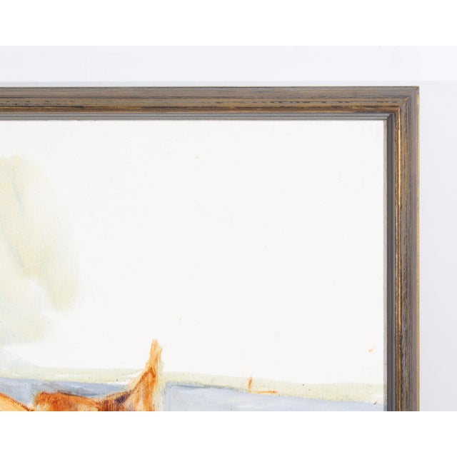 1975 “Shipwrecked Hull” Oil on Canvas Painting by Fritz Kackley For Sale In Indianapolis - Image 6 of 10