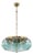 1960s Cristal Arte Beveled Glass & Brass Pendant For Sale