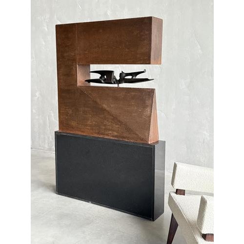 Manuel Alvarez, Abstract Sculpture, Corten Steel & Bronze For Sale - Image 3 of 14