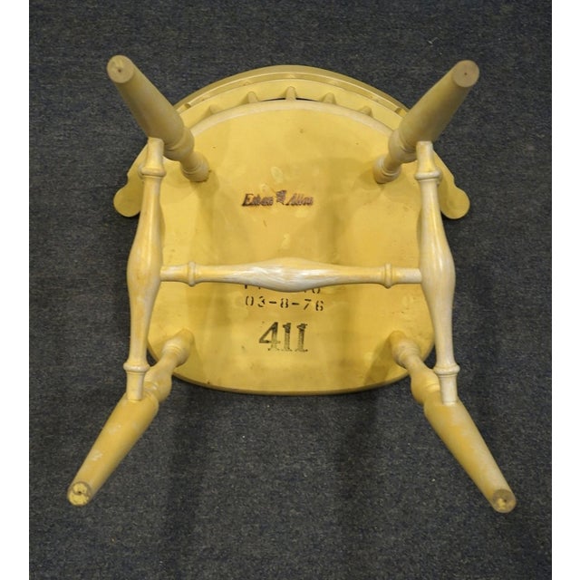 Yellow Ethan Allen Heirloom Maple Colonial Early American Comb Back Mate's Chair 14-6040 - 411 Daffodil Finish For Sale - Image 8 of 10