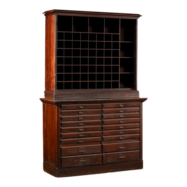Early 20th Century Oak Mail Sorting Cabinet For Sale