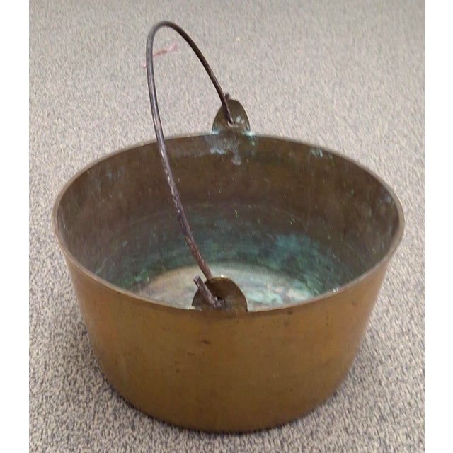 American American Cast Brass and Forged Iron Handled Pail Bucket, Circa 1860s For Sale - Image 3 of 9