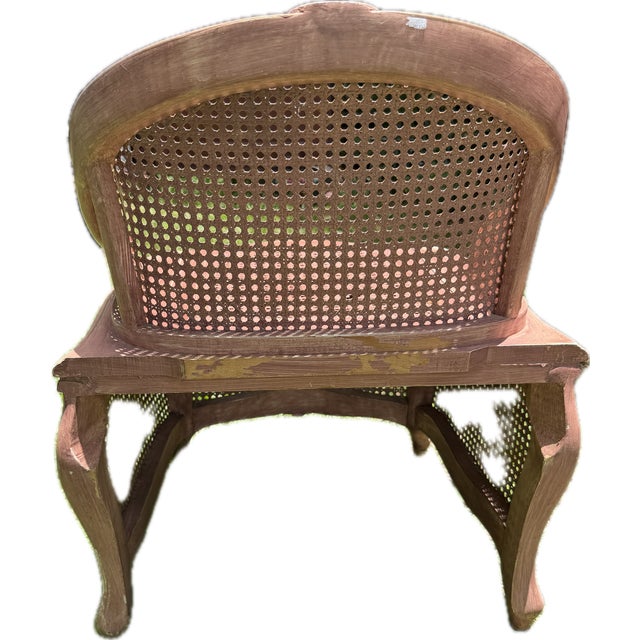 Antique French Louis XV Cane Wood "Chaise Percée" Commode Potty Chair For Sale - Image 4 of 7