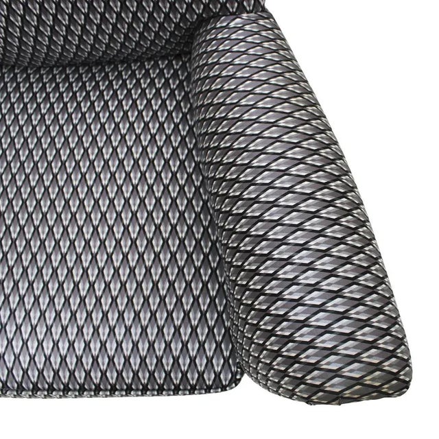 Metal Mid-Century Modern Armchair in Serpentino Fabric by Gigi Radice For Sale - Image 7 of 11