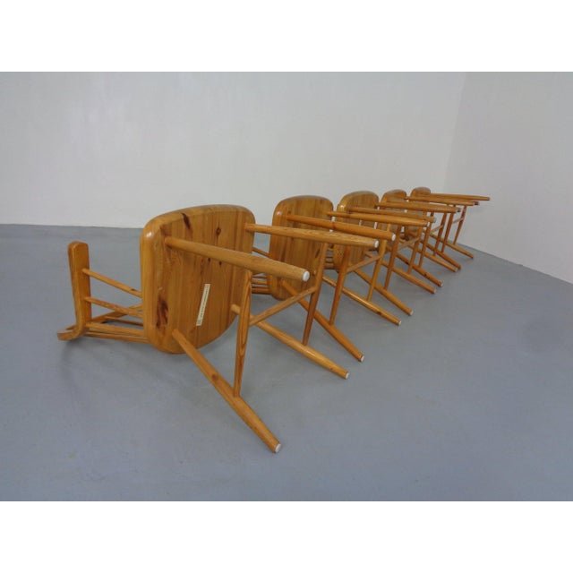 Danish Pine Chairs an Armchairs by Erik Ole Jørgensen for Tarm Stole Møbelfabrik, 1960s, Set of 5 For Sale - Image 11 of 18