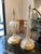 Glass Vintage Murano Attributed Gold Aventurine Glass Table Lamps – Restored Set - a pair For Sale - Image 7 of 7