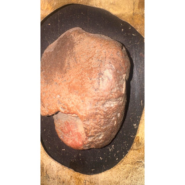 1980s Vintage Organic Painted Wall Sculpture With Emerging Rocks For Sale - Image 5 of 12