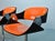 Orange Dining Chairs on Chrome Pedestal attributed to Rudi Verelst for Novalux, 1960s, Set of 6 For Sale - Image 10 of 18