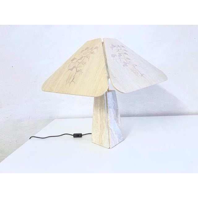 Textile Large Table Lamp with Marble Base by Ruf Design, 1970s For Sale - Image 7 of 18