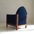 Wood Dutch Art Deco Amsterdam School Armchair in Midnight Blue Velvet, 1920s For Sale - Image 7 of 18