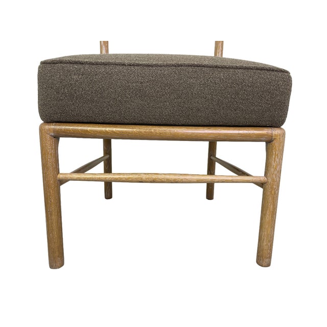 Mid 20th Century Set of 6 Danish Modern Cerused Oak Dining Chairs, Reupholstered For Sale - Image 10 of 14