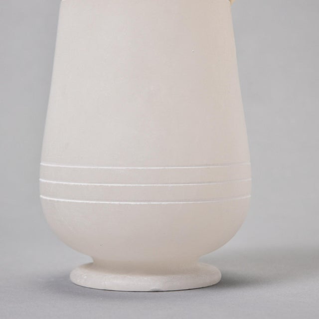 Found in Italy, this pale alabaster ewer is new and was created and designed by a member of a multi-generational family of...