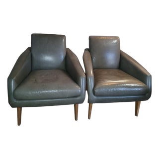 Elevate Your Space With a Pair of West Elm Carlo Mid-Century Chairs For Sale