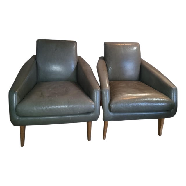 Elevate Your Space With a Pair of West Elm Carlo Mid-Century Chairs For Sale