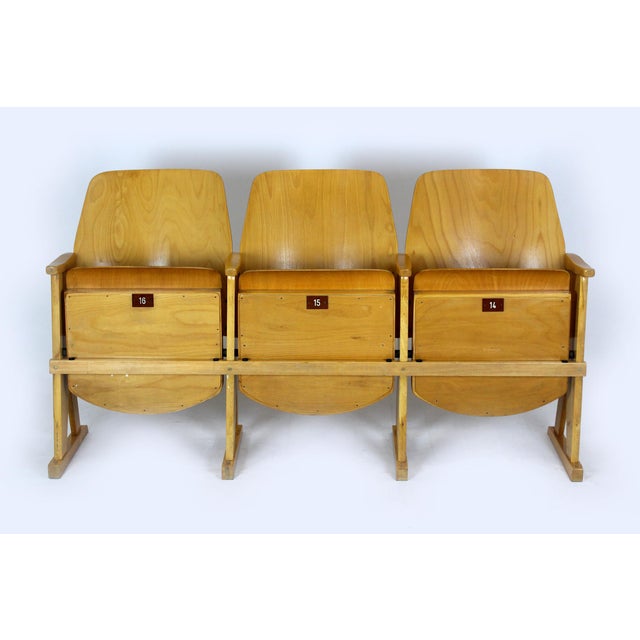 Set of 7 cinema chairs by TON (formerly Thonet) from the 1960s, arranged in configurations of 3 and 4 seats. Made from...