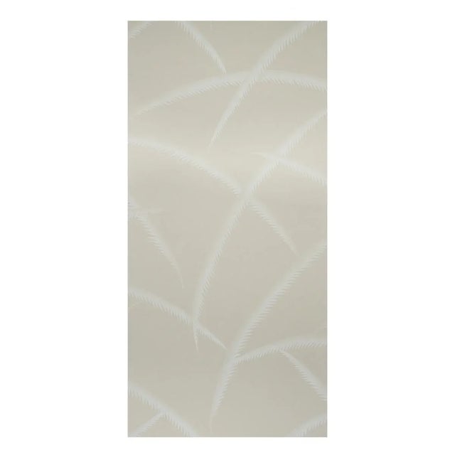 A fantastical landscape animated by exotic flora and fauna, this scenic verdant-colored wallpaper design was inspired by...