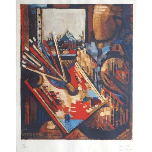 Marcel Gromaire, The Painter, 1943, Lithograph For Sale - Image 4 of 4