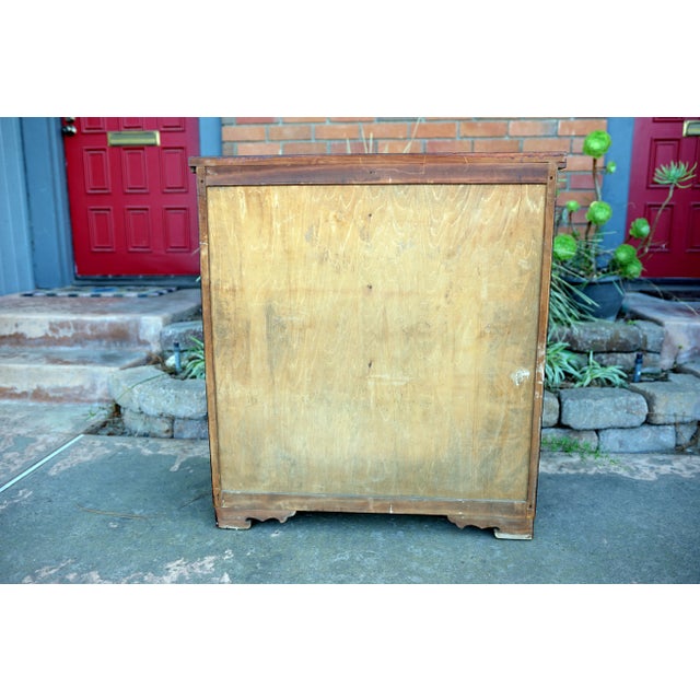 20th Century Mahogany Tansu Jewelry Chest With Brass Fittings For Sale - Image 11 of 12