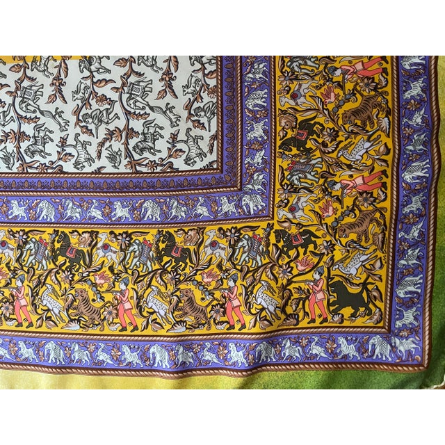 Contemporary HERMES CHASSE en INDE Silk scarf Duchene Michel 2008 For Sale - Image 3 of 13