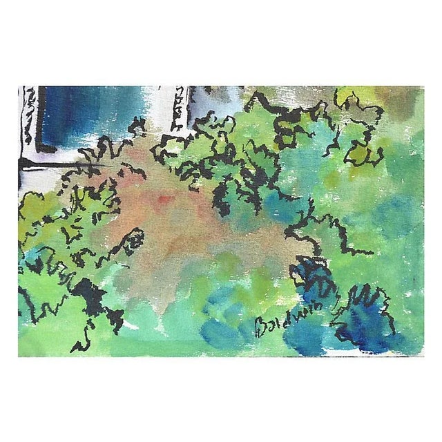 Victorian Late 20th Century Victorian House Portrait Watercolor Painting For Sale - Image 3 of 4