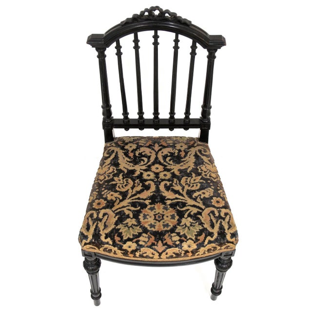 Set of Black Side Chairs, 1870 For Sale - Image 10 of 18