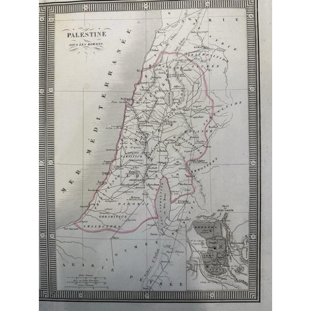 Palestine According to the Division of the Twelve Tribes Map, 1845 For Sale - Image 4 of 13