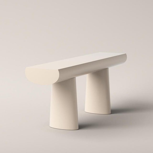 Contemporary Wood Console Table in Apricot Color by Aldo Bakker for Karakter For Sale - Image 3 of 15