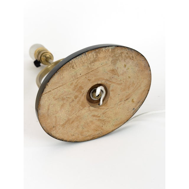 Gold Art Deco Sculptural Brass Table Lamp with Female Figure, Sweden, 1940s For Sale - Image 8 of 9
