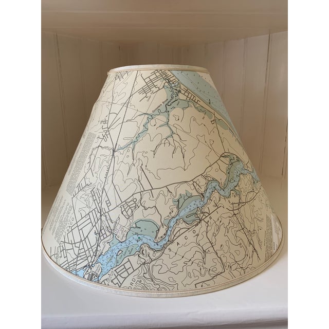 Maine Custom HandCrafted Nautical Chart Lamp Shade Chairish