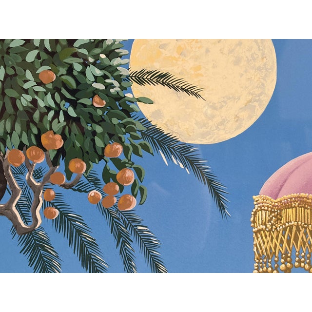 "Positano Moon" by John Kiraly, a hand-pulled limited edition serigraph, pencil-signed lower right and hand-numbered...