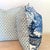 Chinoiserie Schumacher Chiang Mai Dragon Pillows in China Blue With Aqua Pave Print Backs - Pair For Sale - Image 3 of 11