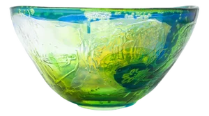 Swedish Midsommar Land Bowl by Göran Wärff for Kosta Boda, 1972