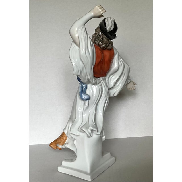 Pair of Herend Hand-Painted Hungarian Gentleman Dancer Porcelain Figurines For Sale - Image 13 of 17