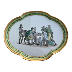 1940s Vintage Porcelain Mottahedeh Italian Tray / Platter