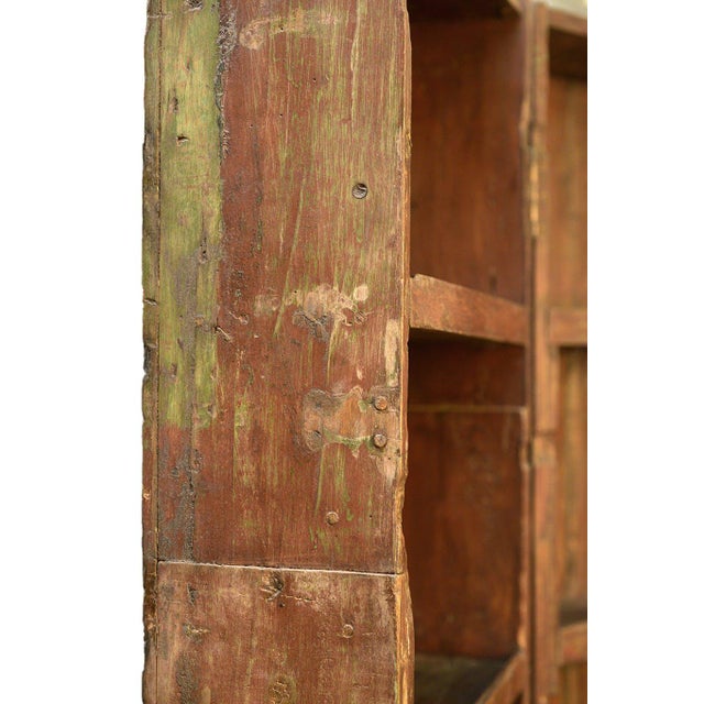 Wooden Triple Bookcase, 1940s For Sale - Image 6 of 8