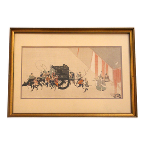 Early 20th Century Japanese Woodblock Print in Frame
