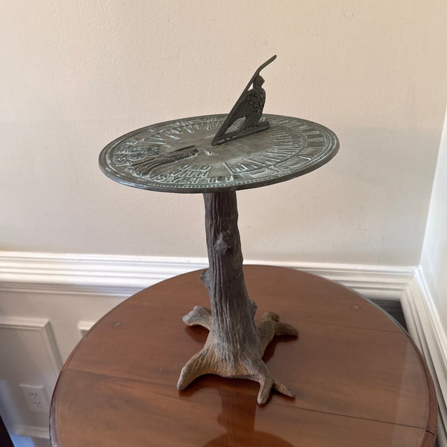 This really is a Great Looking Vintage Garden Sundial. Circa Mid 20th Century. It is Made Out of Solid Cast Bronze. It is...