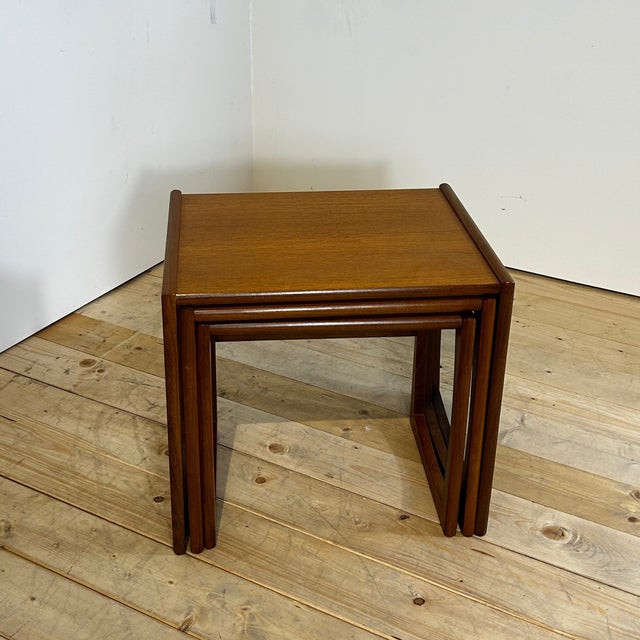 Brown Quadrille Nesting Tables in Teak from G-Plan, 1960s, Set of 3 For Sale - Image 8 of 11