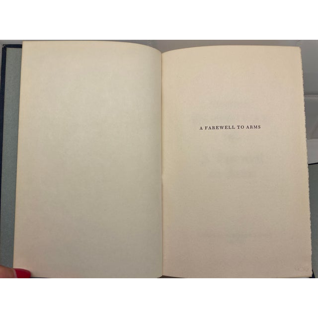 Set of 2 Blue Fabric Vintage Books by Ernest Hemingway for Reading or Decor For Sale In Philadelphia - Image 6 of 8