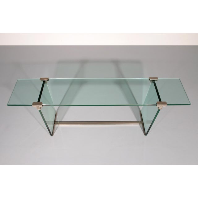 Glass Model T30 Side Table by Peter Ghyczy, 1970s For Sale - Image 10 of 11
