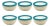 Matera 5.25"Coiled Abaca Condiment Bowls, Set of 6, Turquoise For Sale