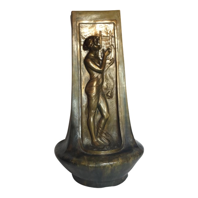 Art Nouveau Ceramic Vase For Sale