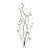 Curtis Jere-Style Wrought Iron Mother of Pearl Leaves Branches Wall Hanging For Sale