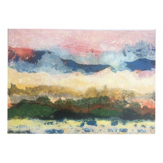 Dieter Himmelmann, Merseburg Kassel Landscape Sketch, 1988, Oil on Canvas For Sale