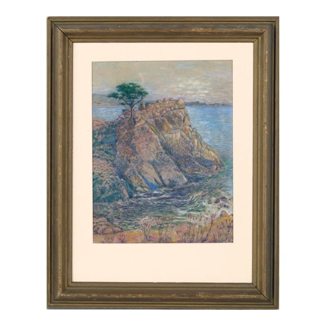 Veteran Cypress at Carmel California by Hugh Moran 1936 For Sale