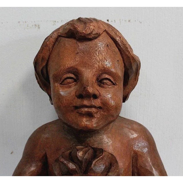 Carved Angel, Early 20th-Century For Sale - Image 6 of 18