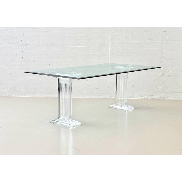 Glass Table in Acrylic Glass by Fabianart, 1980s For Sale - Image 17 of 18